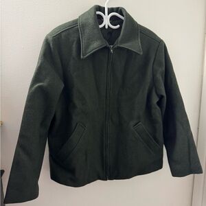 Le Château Wool Men’s Jacket - Forest Green, Made in Canada